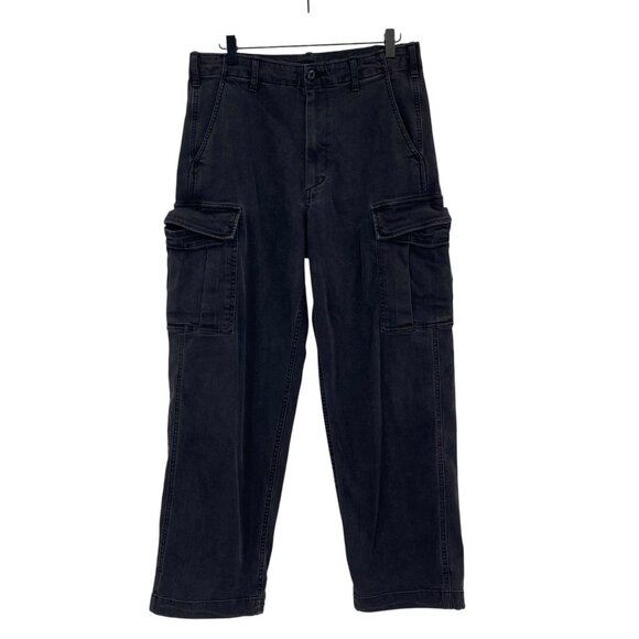 Uniqlo Mens Size S 27-30 Waist Denim Cargo Pants Dark Gray - Picture 1 of 14